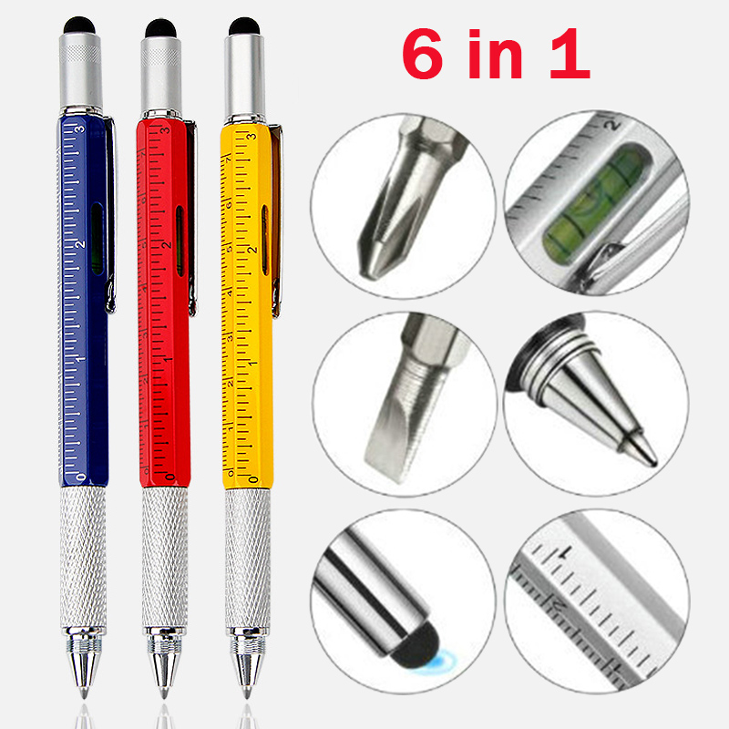 Office Technician - 6-in-1 metalen multifunctionele balpen Meet technische