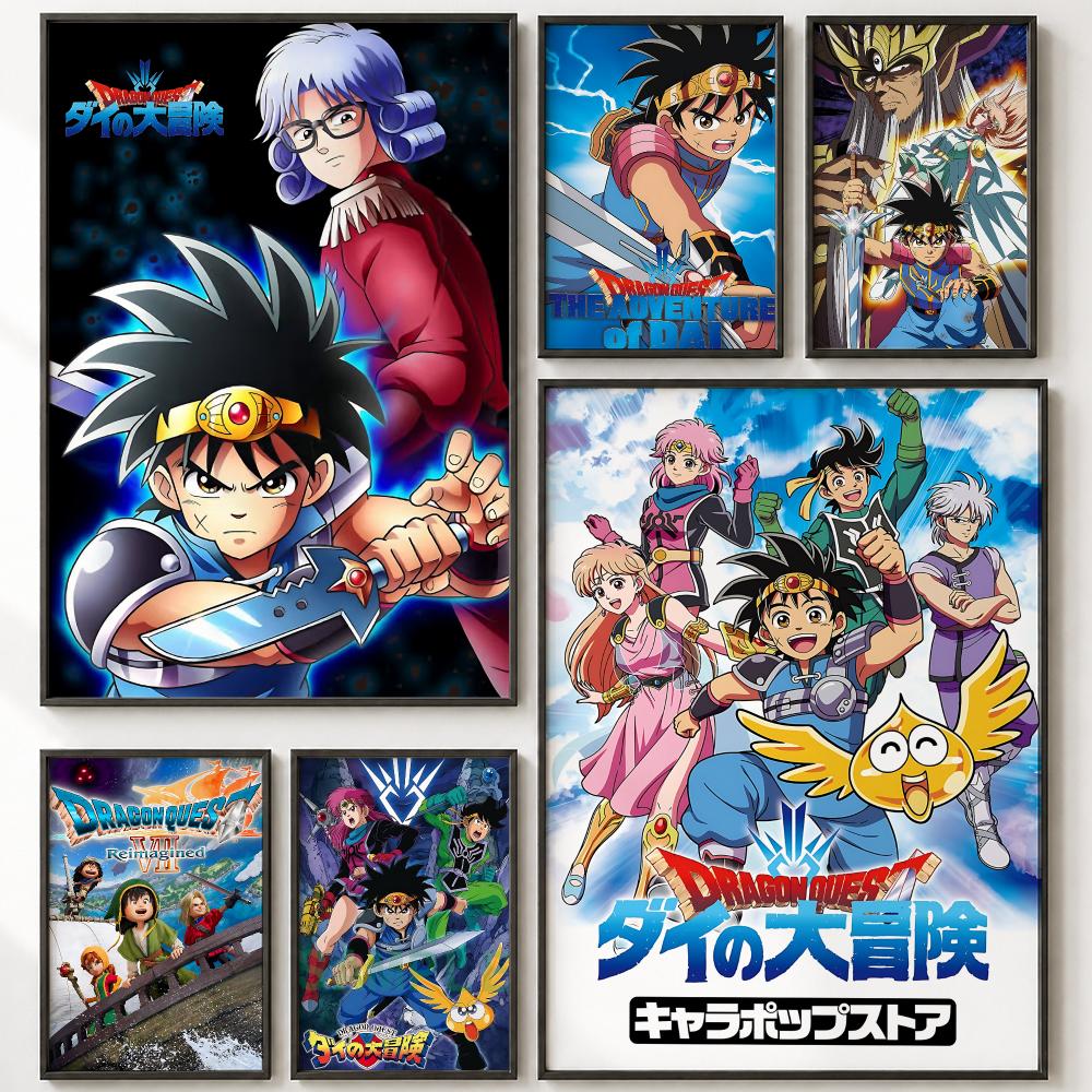 Office Quest - Dragon Quest RPG-poster, HD-poster, wanddecoratie, zelfklevend,