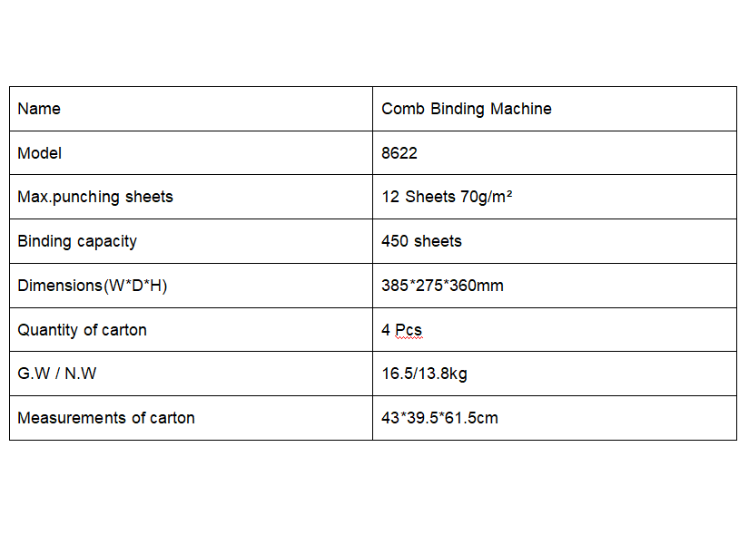 8622 Combs Bindmachine 21-gaat - Binding Machine Comb recensie en prijs